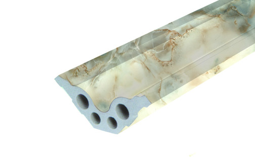 Internal Corner PVC Foam Profile / Moisture Proof PVC Faux Marble Frame