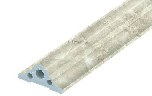 High Elasticity PVC Foam Profile Column Waistline With Marble Effect Laminate